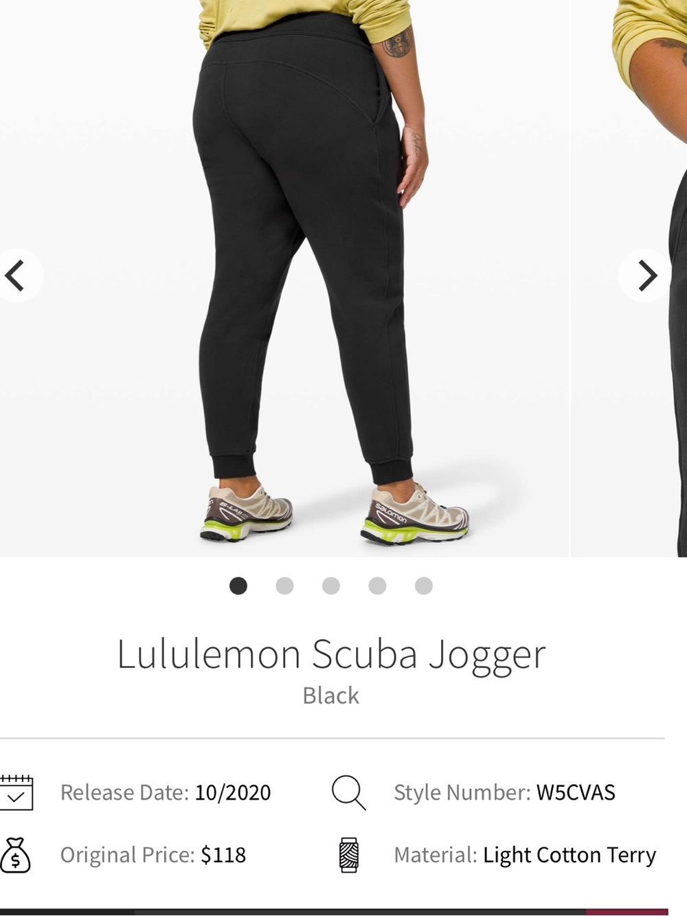 lululemon athletica Black Scuba High Rise Jogger